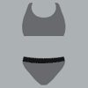 costume due pezzi slip tankini elastico