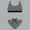 costume due pezzi slip bikini cordoncino