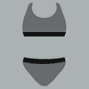 costume due pezzi slip bikini elastico