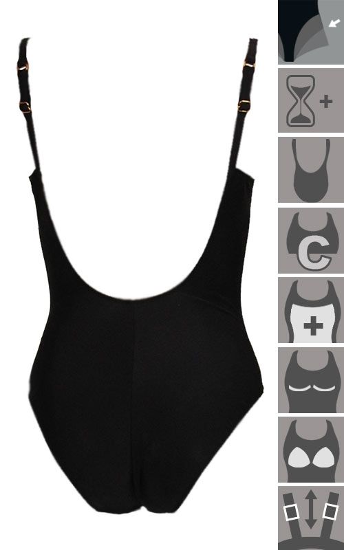 Underwired bathing suit cups C