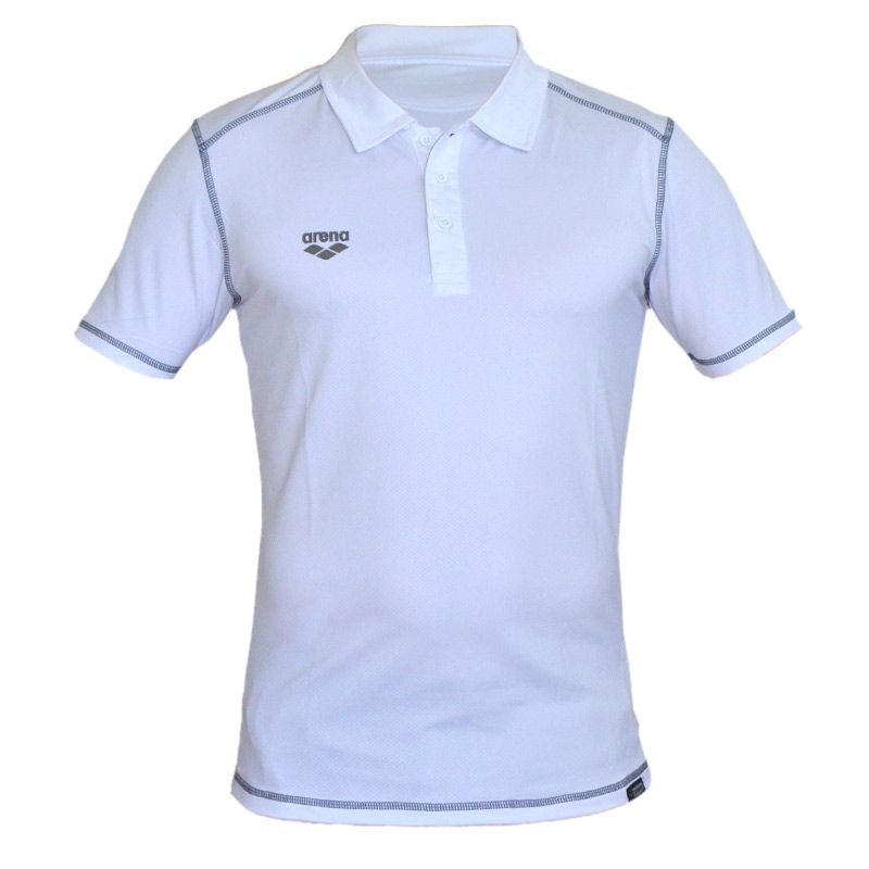 White arena teamline polo shirt of breathable mesh piquet - Camshaft