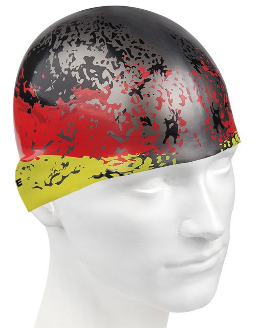 Silicone swimming cap Germany national flag