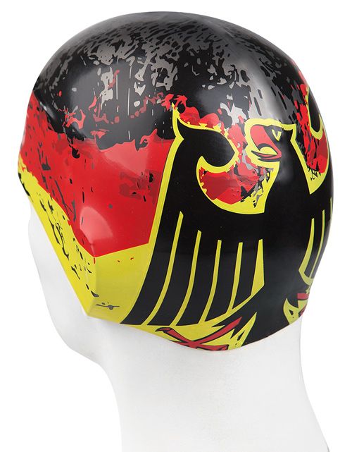 Silicone swimming cap Germany national flag