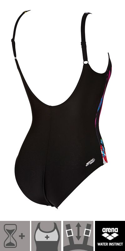 ARENA Damen Badeanzug MaxLife One Piece – Chlorbeständig, UPF 50+, Größe 46