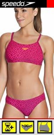 Speedo Women's Endurance Lite Mesh Bikini Top At, 49% OFF