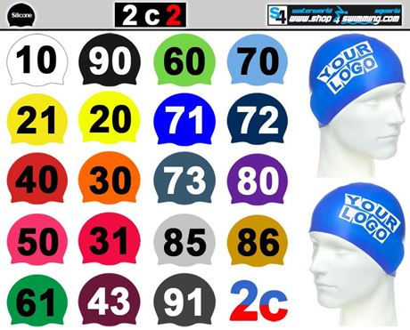 Personalised swimming caps, 2 colours 