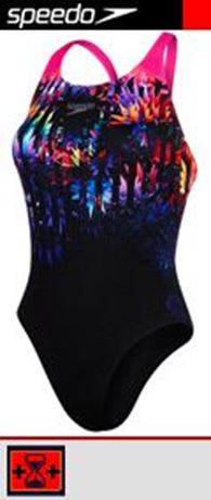 Maillot De Bain Speedo Digi Placement - Dos Nageur Pour Fille, Résistant Au Chlore