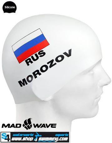 Cuffia piscina silicone con bandiera nazionale Russia