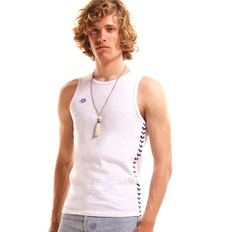 Tee shirt blanc sans manche homme sale
