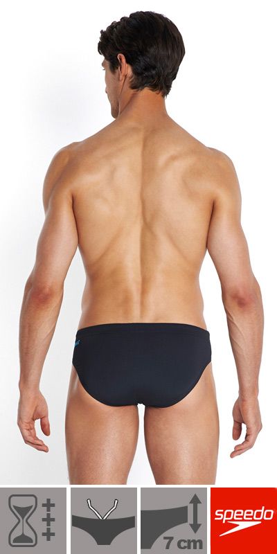 Speedo Herren Badehose Monogram Brief - Chlorresistent 7 Cm Beinlänge