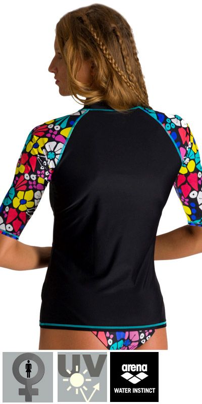 T-Shirt De Protection Solaire UV Arena Pour Fille - UPF50+ - Séchage Rapide - Pour Natation Et Plage