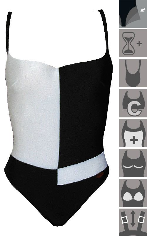 Underwired bathing suit cups C