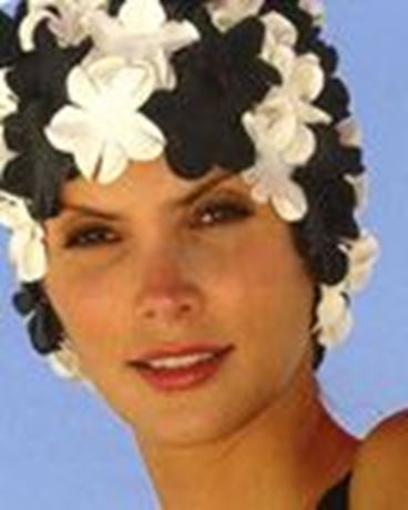 BKHB Badehaube Blüten SzWz