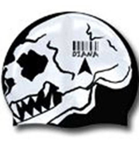 BKSR Silikon Badekappe SKULL