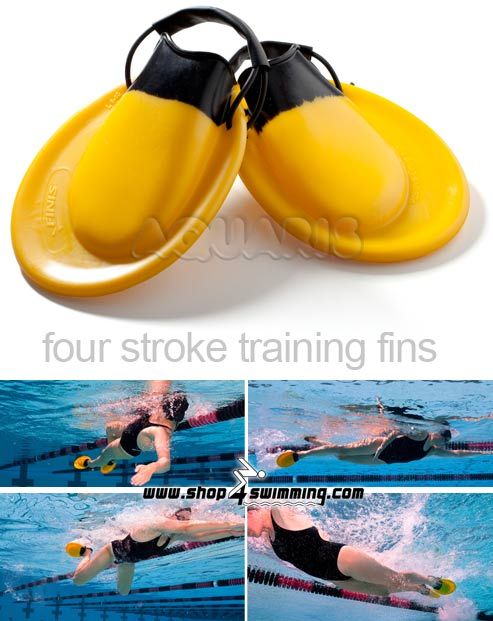Short blade fins, training fins, breaststroke kick fins, Positive Drive ...