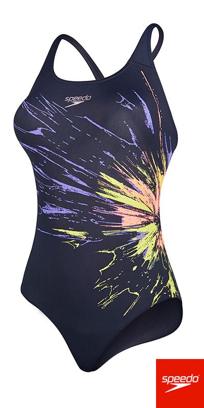 Speedo Damen Allover U-Back Badeanzug - Chlorbeständig & Aus Recycled Material