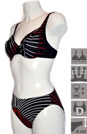Rasurel underwired bikini with cups D