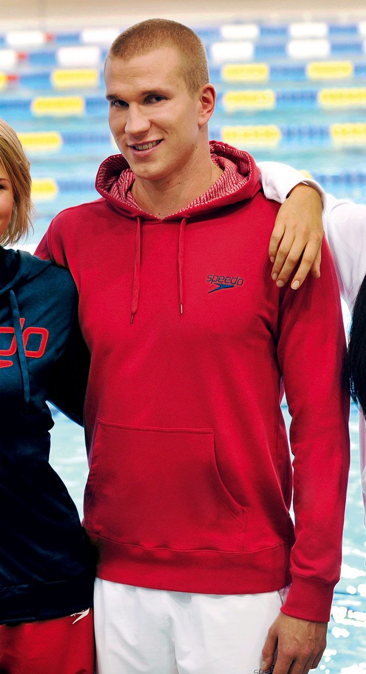 Suéter (niños) con capucha (Speedo), rojo, de alta calidad